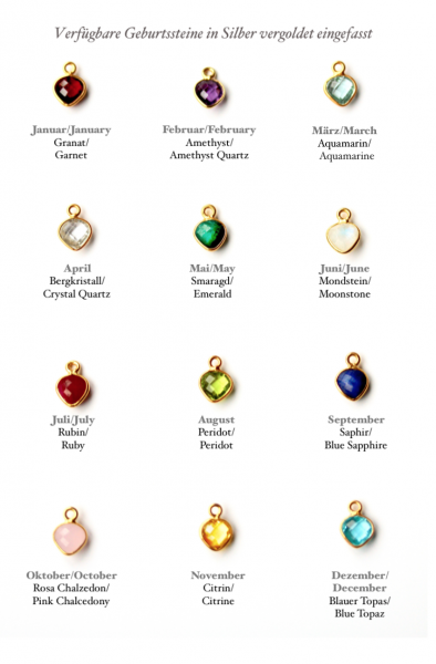 Personalisierbare Kette Geburtsstein mit Initial / Personalisiertes Geschenk / Geschenk für Sie / Geburtstag Schmuck / Initial Kette